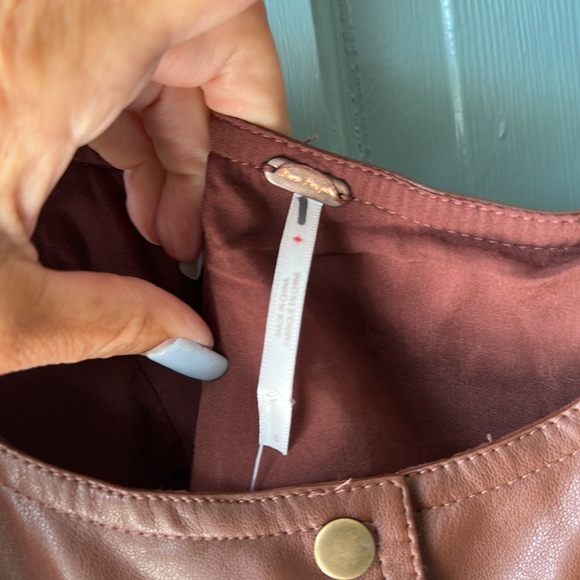 NWOT Free People Elantra Faux Leather Mini Dress - Picture 12 of 13